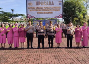Kapolres Simalungun Pimpin Upacara Kenaikan Pangkat dan Pelepasan Purnabakti 