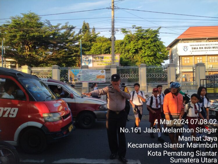 Personil Polres Pematangsiantar Rutin Laksanakan Pos Padat Pagi