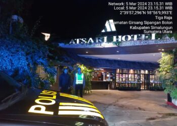 Antisipasi Tindak Kejahatan Pada Malam Hari, Polsek Parapat Gelar Blue Light Patrol