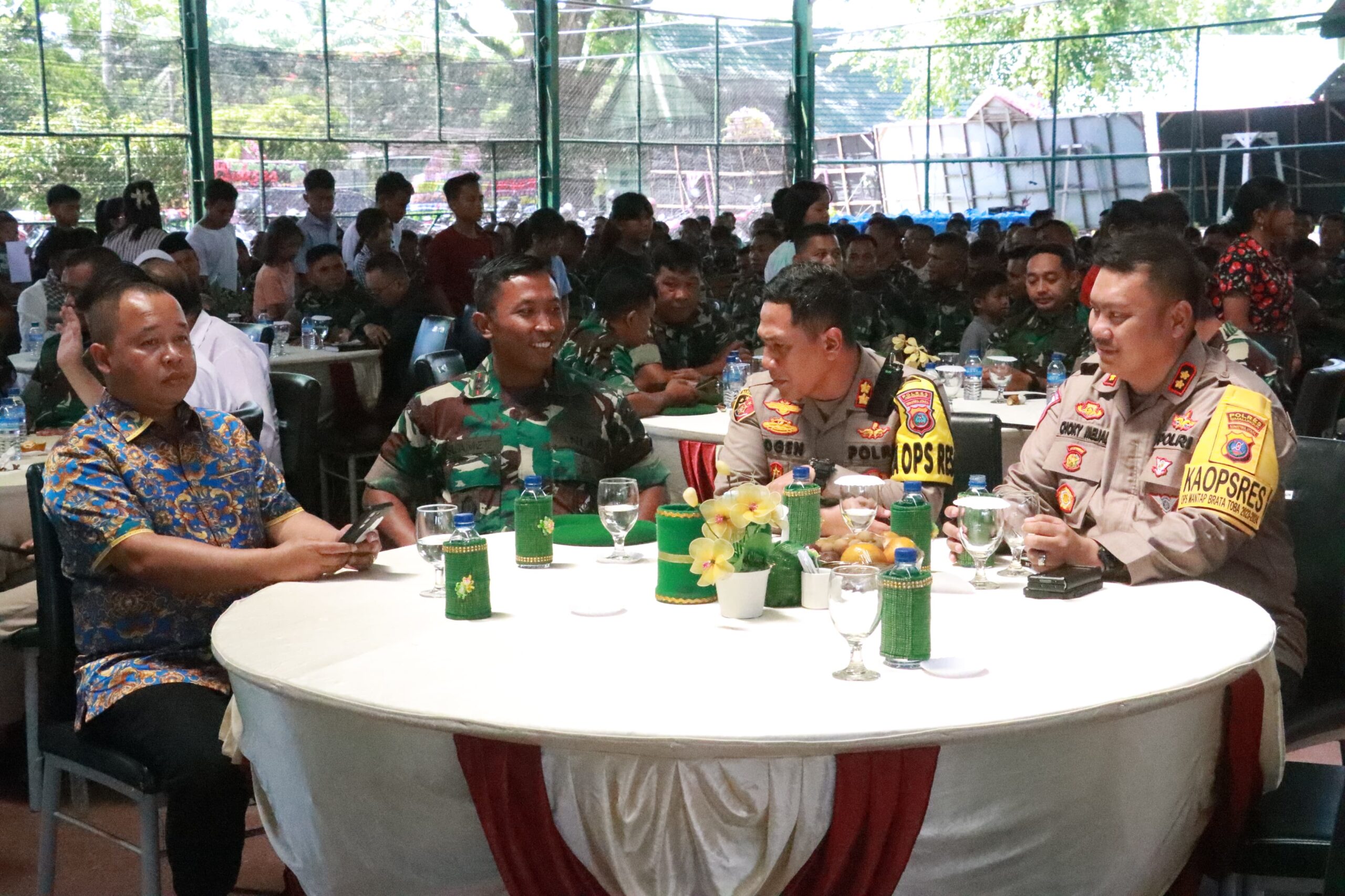 Sinergitas TNI-Polri, Kapolres Simalungun Hadiri Syukuran peringatan HUT Ke-74 Rindam I/Bukit Barisan