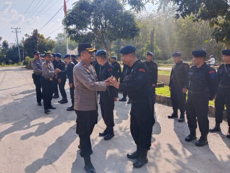 Pemilu 2024 di Simalungun Aman, Polres Gelar Apel Pelepasan Personil Brimob