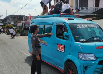 Polres Simalungun Bekali Sopir dan Anak Sekolah Tentang Keselamatan Berkendara 