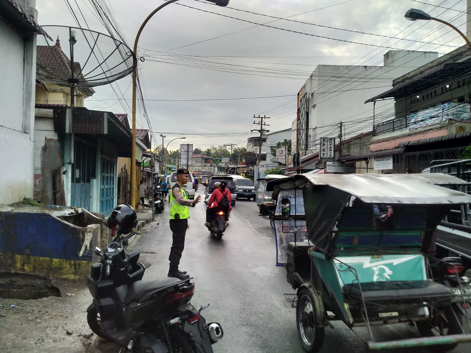 Cegah Laka Lantas Dan Kemacetan, Polres Sibolga Laksanakan Strong Point Setiap Pagi