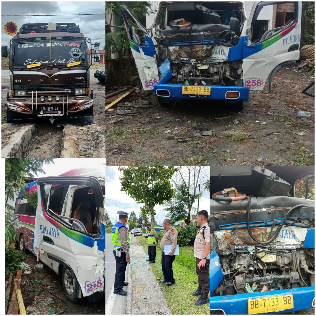 Bus Mopen Tabrak Truck Parkir di Kecamatan Siborongborong, 14 Orang Luka-Luka