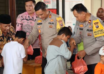 Polres Tapteng Santuni Anak Yatim Menyambut Bulan Suci Ramadhan 2024
