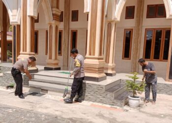 Sambut Ramadhan, Polres Simalungun dan Polsek Jajaran Gelar Bakti Ramadhan di Masjid 