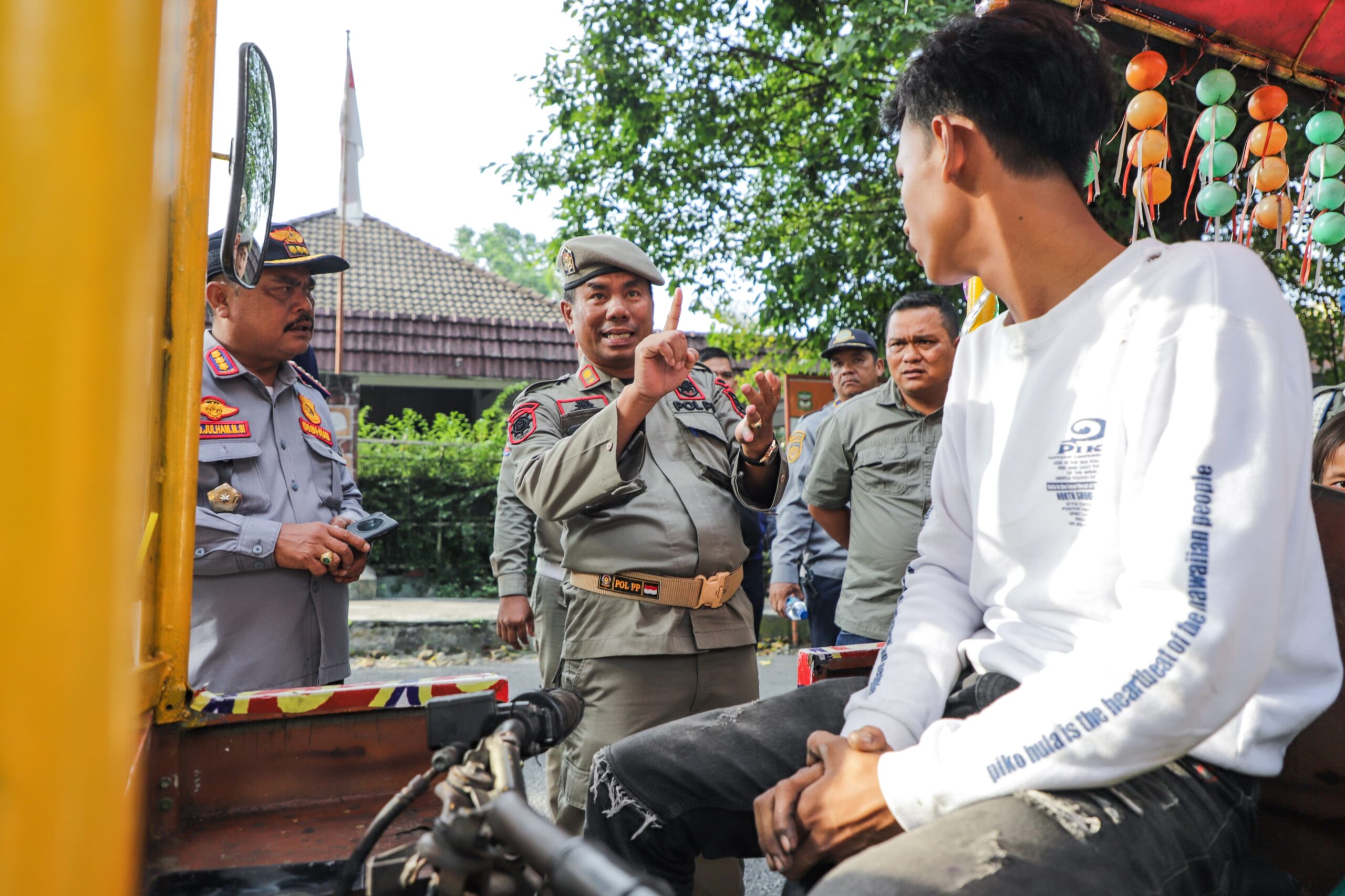 Satpol PP Siantar Dan Sejumlah Instansi Terkait Lakukan Sosialisasi, Penindakan dan Penataan Odong-Odong 