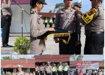 Kamseltibcarlantas, Polres Taput Gelar Apel Gelar Ops Keselamatan Toba 2024