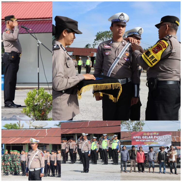 Kamseltibcarlantas, Polres Taput Gelar Apel Gelar Ops Keselamatan Toba 2024