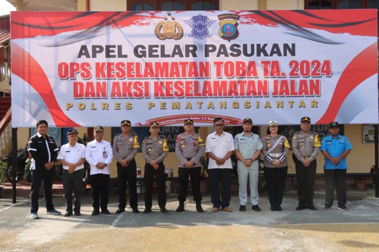 Wakapolres Pematang Siantar Pimpin Apel Gelar Pasukan Ops Keselamatan Toba 2024 