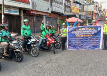 Ops Keselamatan Toba 2024, Sat Lantas Polres Pematangsiantar Himbau  Kamseltibcar Lantas Kepada Community Kendaraan Bermotor