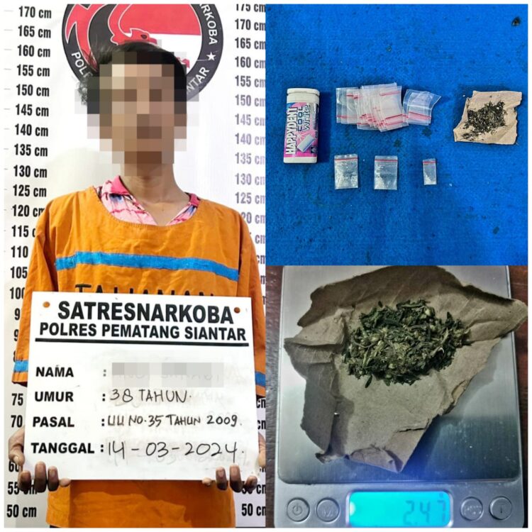 Residivis Pemilik Sabu dan Ganja Ditangkap Polres Pematangsiantar