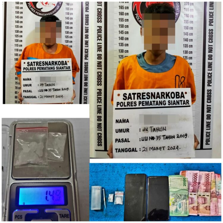 Duo Pengedar Narkoba Asal Simalungun Diringkus Polres Pematangsiantar