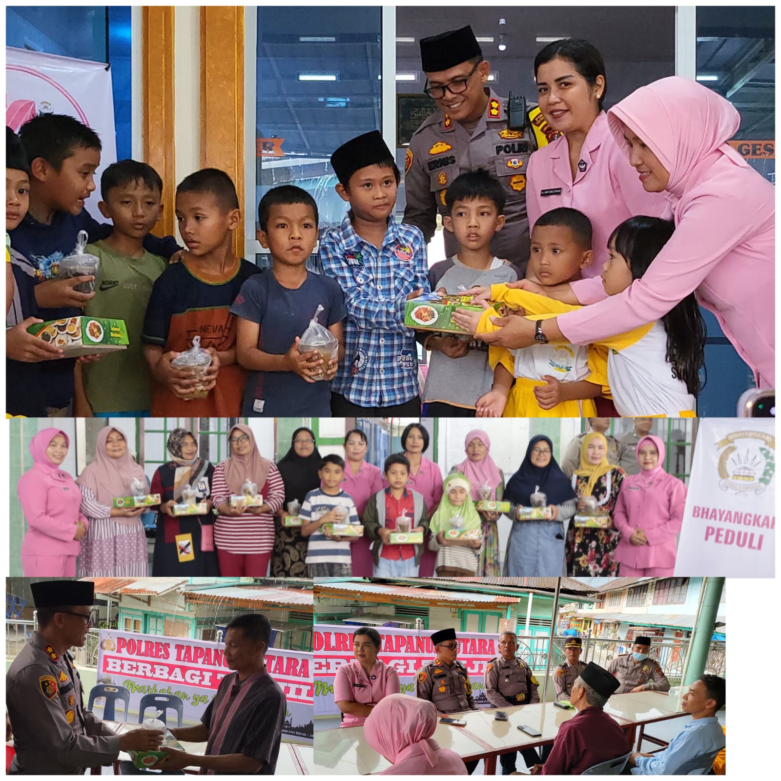 Kapolres Dan Wakapolres Taput Berbagi Takjil di Mesjid Raya Dan Mesjid Hati Nurani Tarutung