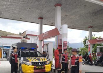 Cegah Kelangkaan BBM, Polres Taput Cek Kesiapan BBM Jelang Mudik Lebaran 
