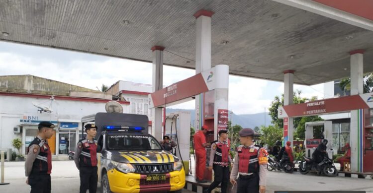 Cegah Kelangkaan BBM, Polres Taput Cek Kesiapan BBM Jelang Mudik Lebaran 