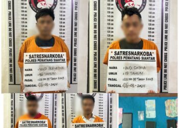 4 Pelaku Jaringan Peredaran Sabu Asal Simalungun Diringkus Sat Resnarkoba Polres Pematangsiantar 