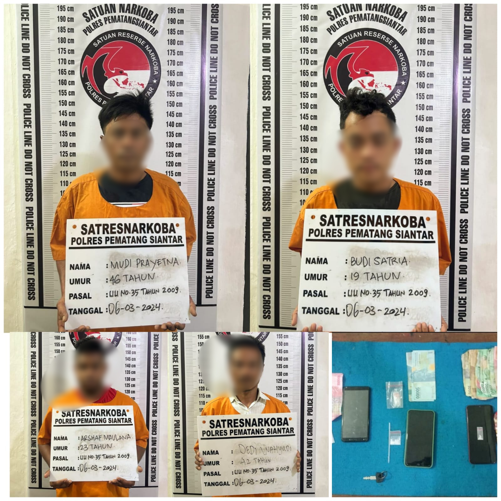 4 Pelaku Jaringan Peredaran Sabu Asal Simalungun Diringkus Sat Resnarkoba Polres Pematangsiantar 