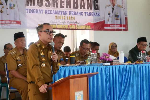 Musrenbang Tingkat Kecamatan Rebang Tangkas, Bupati Adipati Kembali Himbau Masyarakat Berpartisipasi Dalam Pemilu Serentak Tahun 2024