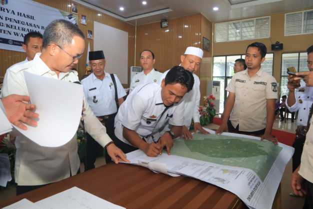 Sekda Saipul Buka Lokakarya Hasil Penetapan dan Penegasan Batas Kampung Di Wilayah Way Kanan Tahun 2024