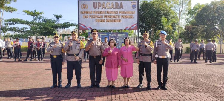 Kapolres Simalungun Pimpin Upacara Kenaikan Pangkat Pengabdian Personel