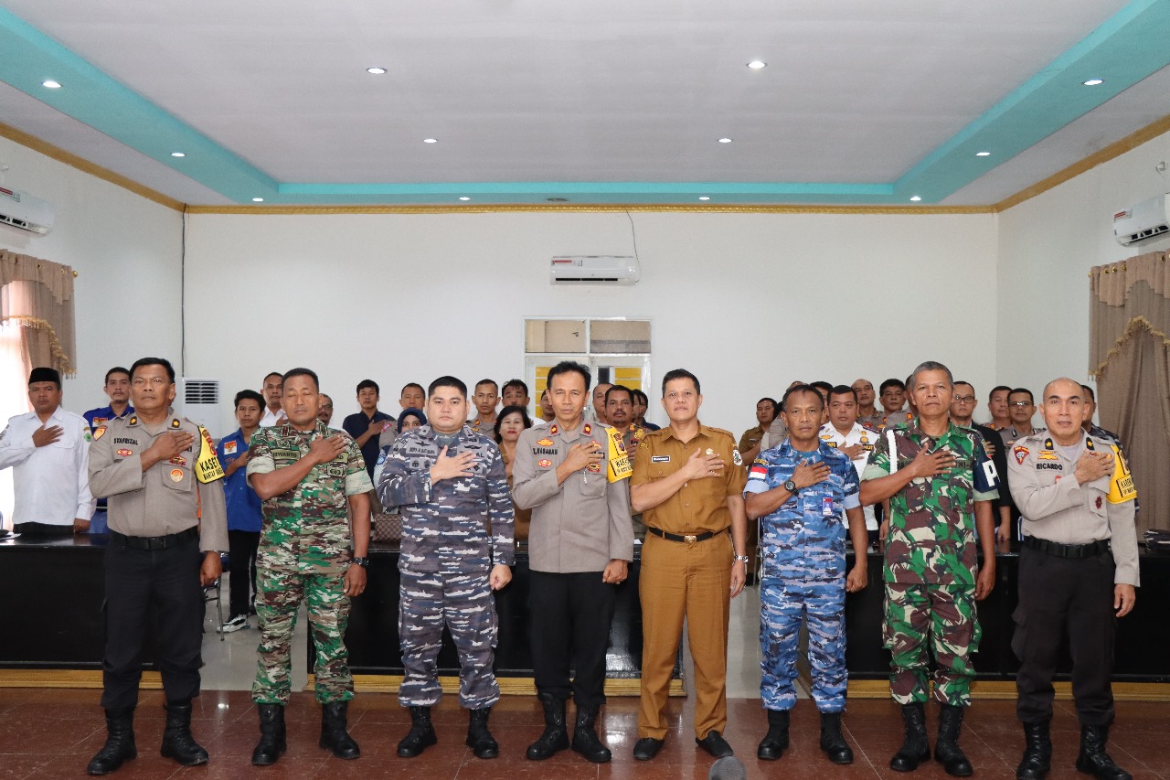 Pengamanan Idul Fitri 1445 , Polres Tapteng Gelar Rapat Kordinasi