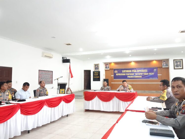Kapolres Sibolga Pimpin Lat Pra Ops Ketupat Toba 2024, Personil Bertugas Harus Profesional