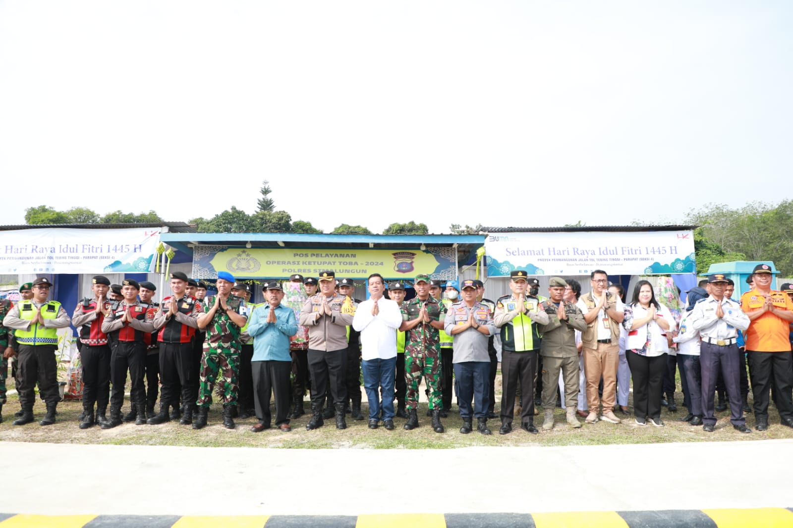 Kapolres Simalungun Bersama Forkopimda Simalungun Lakukan Pengecekan Pos Pam Idul Fitri 1445H/2024