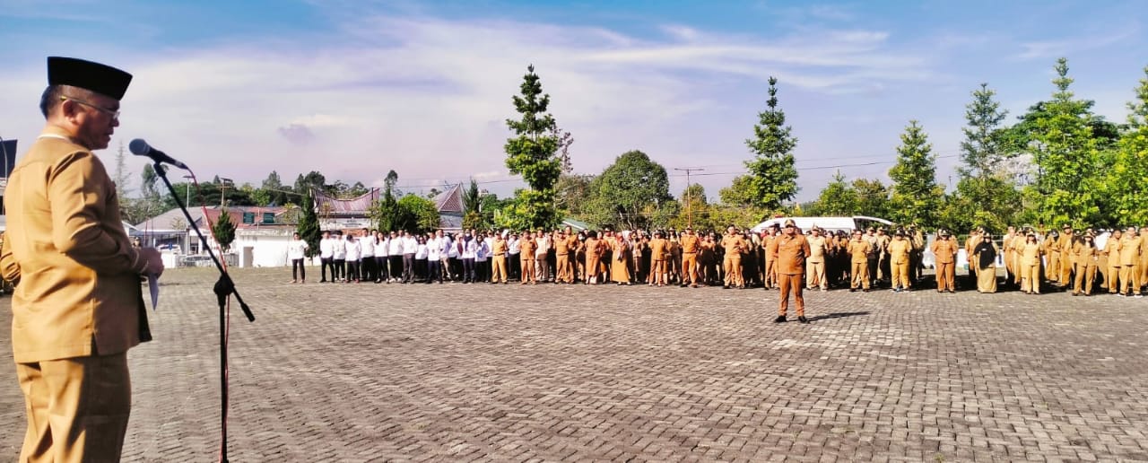 Pasca Cuti Bersama Idul Fitri, ASN Pemkab Simalungun Melaksanakan Apel Gabungan