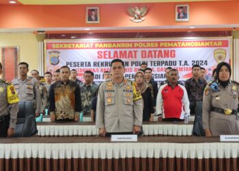Penerimaan Seleksi Terpadu Polri Tahun 2024, Kapolres Pematangsiantar Pimpin Pengambilan Sumpah dan Penandatanganan Fakta Integritas