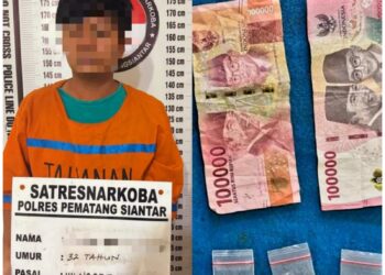 Polres Pematangsiantar Ringkus Pengedar Narkotika di Jalan Stadion, 6 Paket Sabu Disita