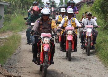 Kapolres Simalungun dan Forkopimda Lakukan Pengecekan Pembangunan Jalur Penghubung Nagori Karang Bangun dan Karang Rejo