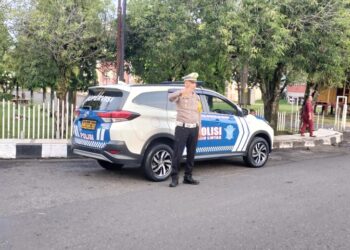 Polres Sibolga Ingatkan Para Pengendara Jalan Tertib Berlalu Lintas Dengan Polisi NYINYII