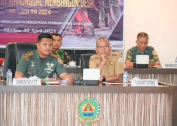 PJ Bupati Tapteng Dan Dandim 0211/TT Hadiri Rakornis TMMD Ke-120 Di Makorem 023/KS