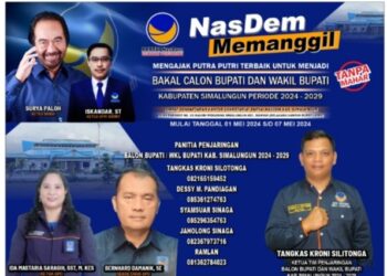 DPD Partai NasDem Kabupaten Simalungun Buka Pendaftaran Penjaringan Bakal Calon Bupati dan Wakil Bupati