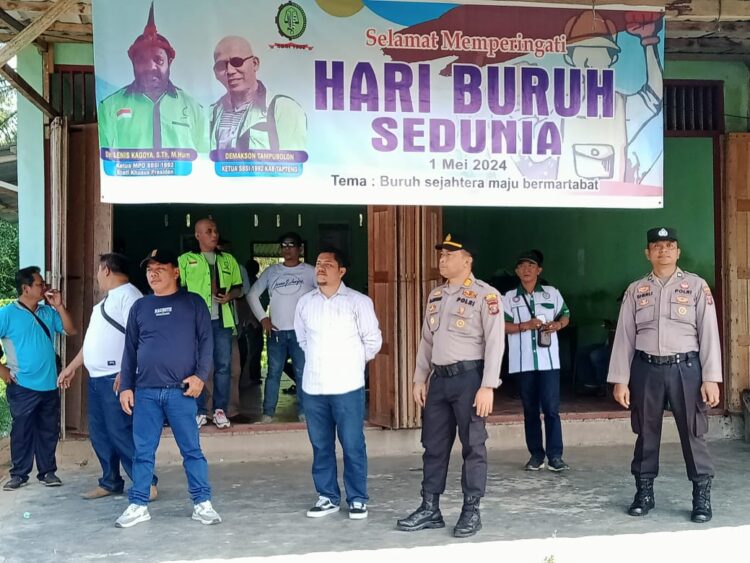 Pawai Peringatan Hari Buruh 2024  Tapanuli Tengah Dikawal Polres Tapteng