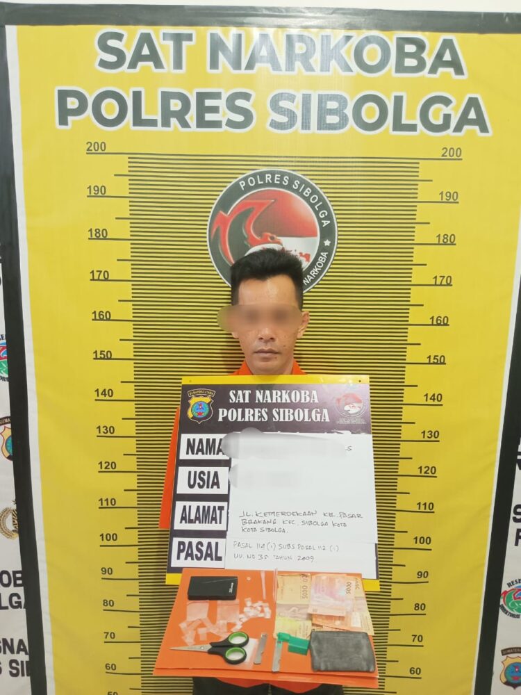 Pengedar Sabu AML Tak Berkutik Disergap Tim Opsnal Resnarkoba Polres Sibolga