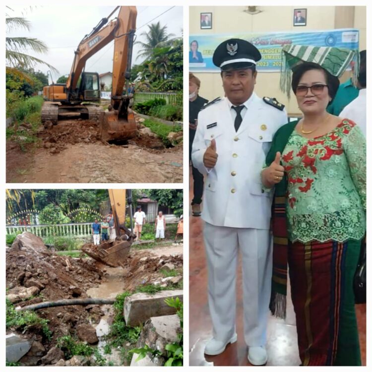 Gunakan Dana Pribadi, Pangulu Maligas Tongah Barlian Sinaga Bangun Dua Buah Plat Duiker 