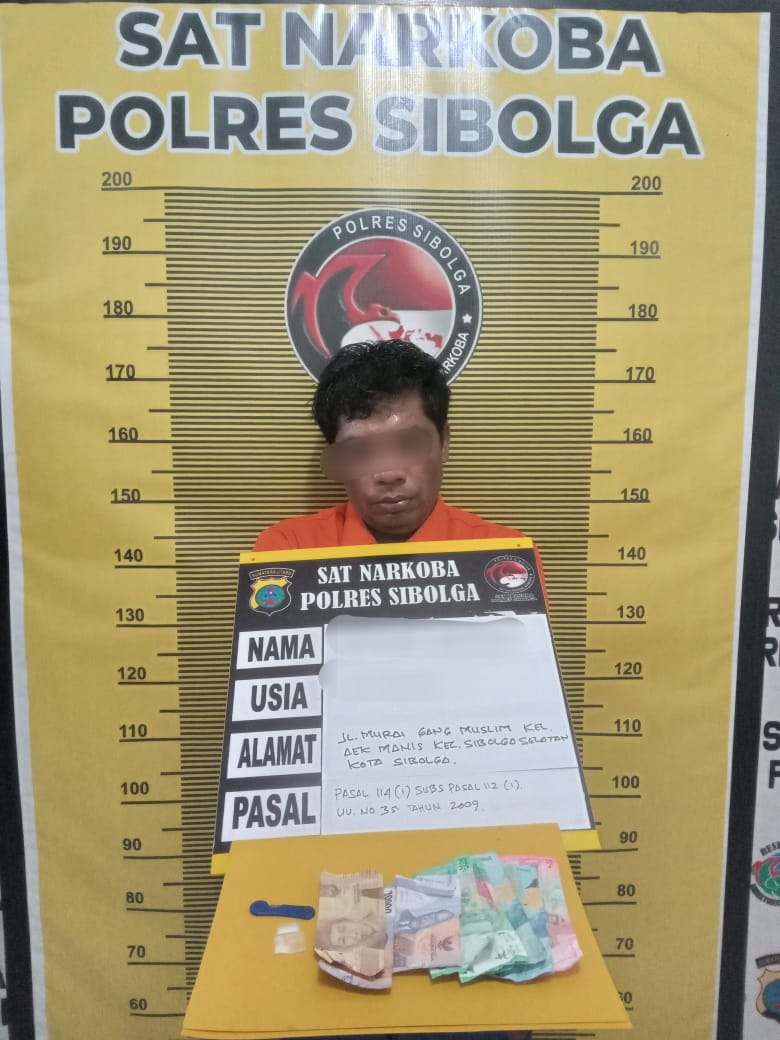 Warga Sibolga Pengedar Sabu Ditangkap Polres Sibolga