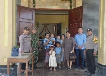 Pendekatan Religius TNI-Polri Amankan Perayaan Hari Kenaikan Yesus Kristus, Polsek Kotarih dan Koramil 17/KTR Patroli Bersama