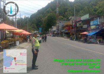 Libur Akhir Pekan di Parapat Aman dan Lancar Berkat Pengamanan Sat Lantas Polres Simalungun