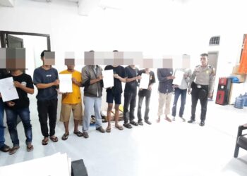 Sat Binmas Polres Pematangsiantar Lakukan Pembinaan 5  Anak Bawa Sajam dan Geng Motor