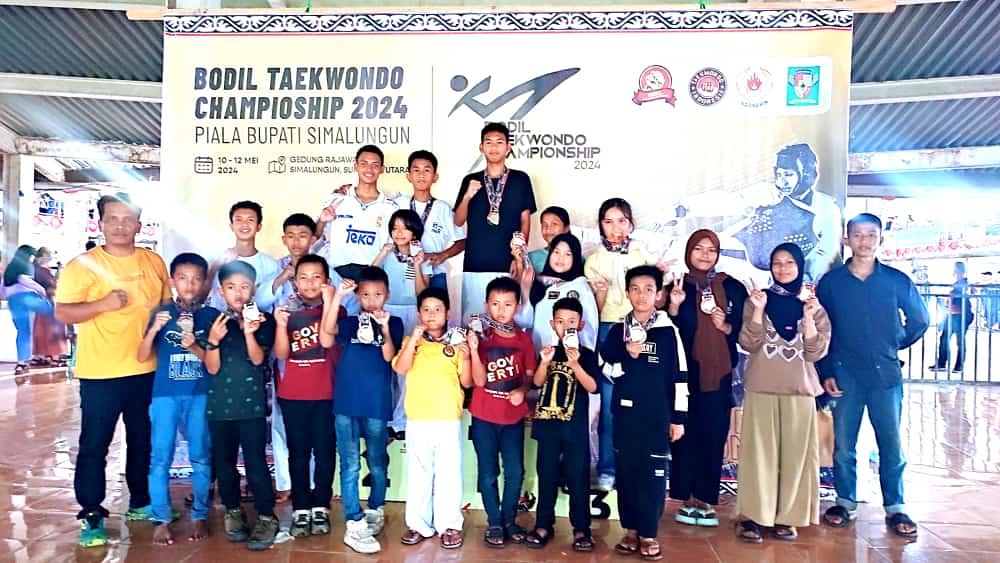 Kontingen Pakpak Bharat Ukir Prestasi di Kejuaraan Bodil Taekwondo Championship Piala Bupati Simalungun