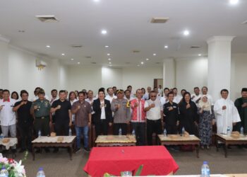Polres Pematangsiantar Hadiri Pelantikan Anggota PPK Se-Kota Pematangsiantar