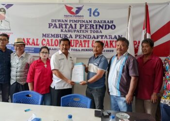 Bacabup Thurman Hutapea Mendaftar ke Partai Perindo, Ketua Tim Bacalon: "Kita Ingin Perubahan di Kabupaten Toba"