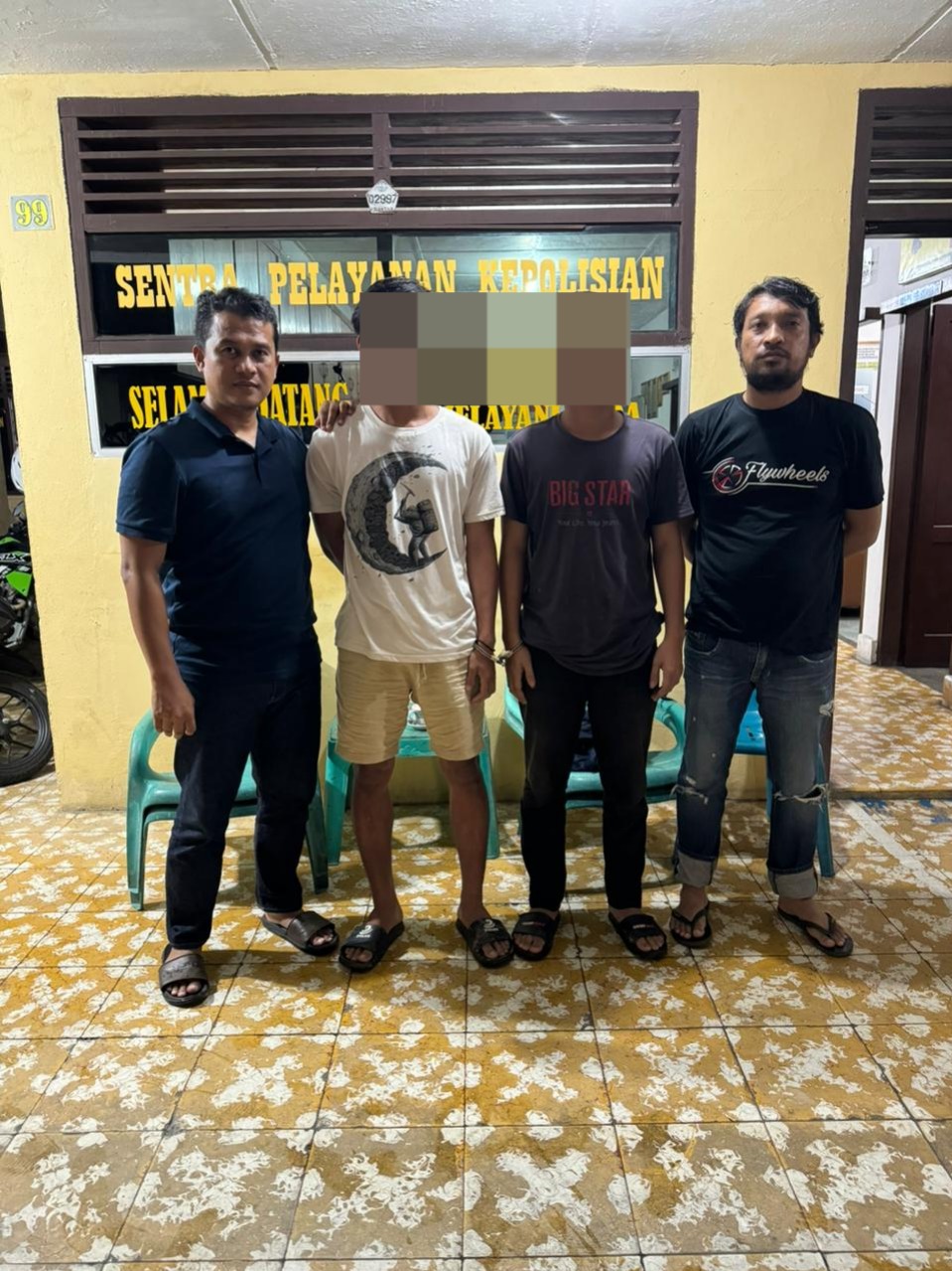 Polsek Siantar Selatan Amankan Dua Pelaku Pengeroyokan Di Mari Futsal