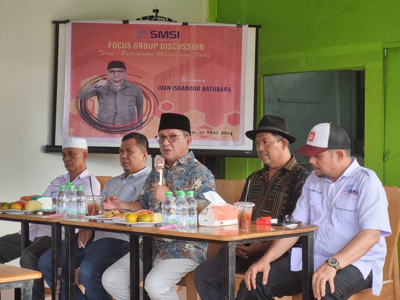 FGD Bersama SMSI Madina, Ivan Iskandar Batubara : 'Patujoloon Madina Harus Bersama"