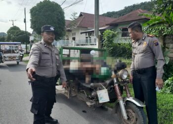 Polsek Pandan Temukan Seorang Pria Meninggal Dunia Di Atas Becak