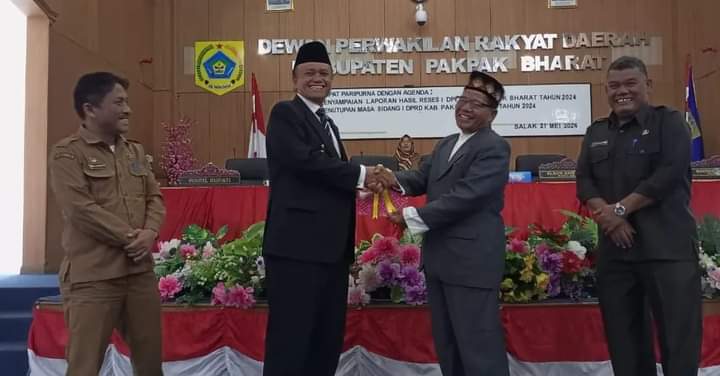 Wakil Bupati Hadiri Sidang Paripurna Penyampaian Hasil reses DPRD Pakpak Bharat