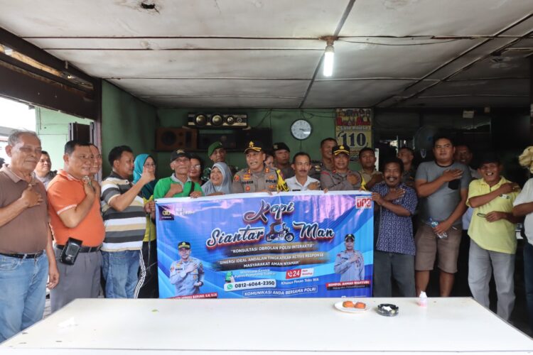 KOPI SIANTAR MAN, Kapolres Pematangsiantar Curhat Kamtibmas Dengan Warga Kelurahan Tomuan